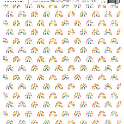 Add on August - American Crafts - Color of Memories - Rainbow 12x12 mønsterpapir