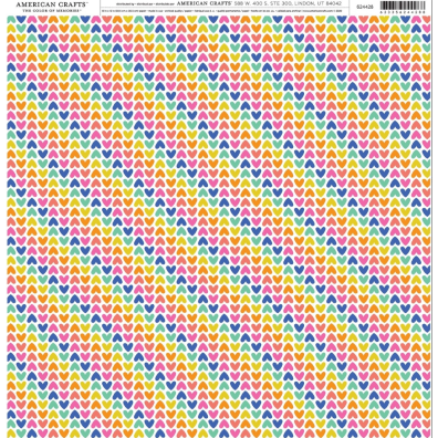Add on August - American Crafts - Color of Memories - Rainbow 12x12 mønsterpapir