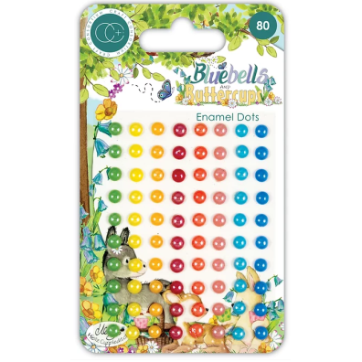 Add on August - EKSTRA Craft Concortium - Bluebells and Buttercups Enamel Dots
