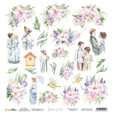 Garden of Love 12x12 Kilppeark fra Scrapboys
