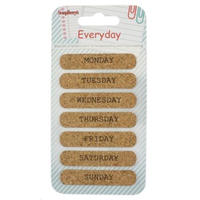 Everyday 1 - Cork Stickers fra ScrapBerry's