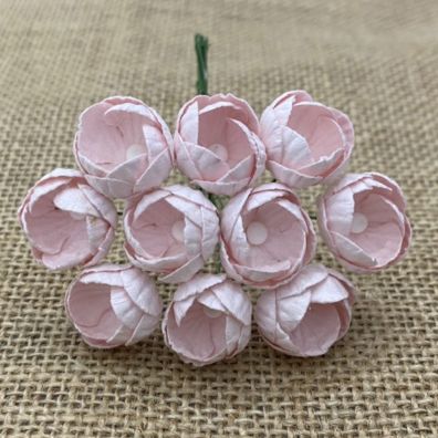 50 Pale Peach Mulberry Paper Buttercups 25 mm