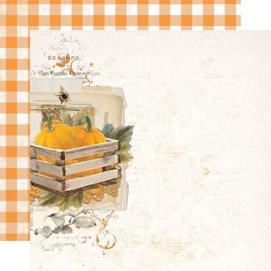 Add on September - Simple Vintage Country Harvest 12x12 Mønsterpapir fra Simple Stories