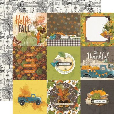 Add on September - Simple Vintage Country Harvest 12x12 Mønsterpapir fra Simple Stories