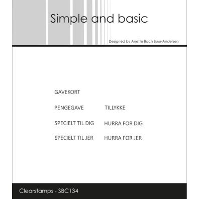 Simple and Basic clearstamp - Små Danske Tekster