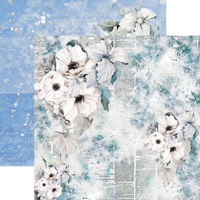 In Love - White Flowers 12x12 mønsterpapir fra 13arts