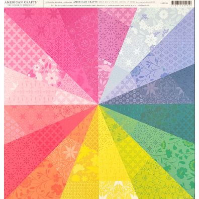 Add on August - EKSTRA American Crafts - The Color of Memories - Rainbow 12x12 mønsterpapir