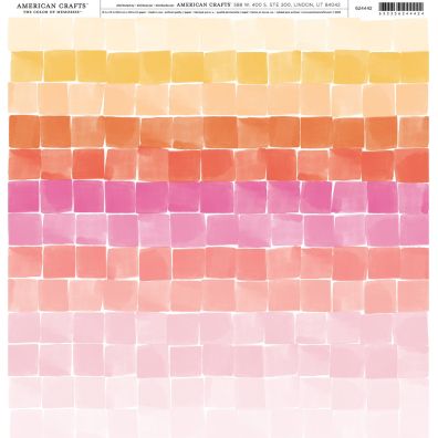 American Crafts - The Color of Memories - Warm Checkerboard 12x12 mønsterpapir
