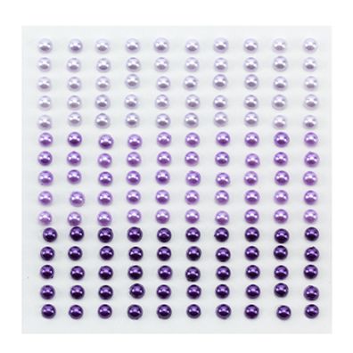 Nellie's Choice - Adhesive Pearl Stones - Purple 4mm.