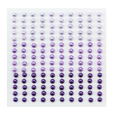 Nellie's Choice - Adhesive Pearl Stones - Purple 4mm.