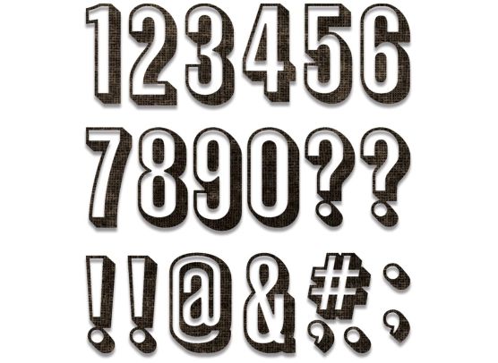 Sizzix Thinlits - Alphanumeric Shadow Numbers by Tim Holtz