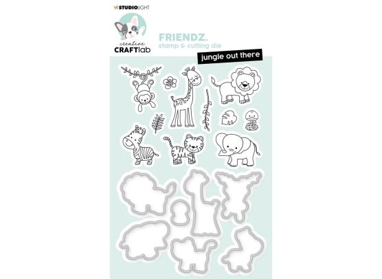 Studio Light Creative Craftlab Friendz Stamp & Cutting Die - Jungle Out There