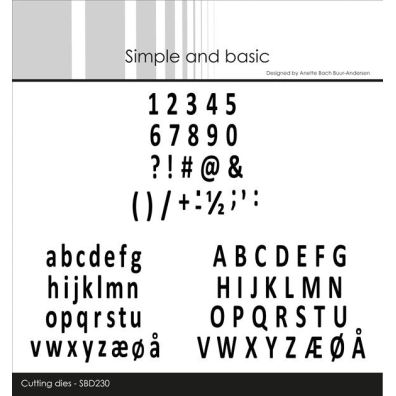 Simple and Basic dies - Mini Mini Alphabet & Numbers