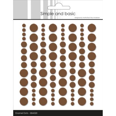 Simple and Basic Enamel Dots - Dark Chocolate