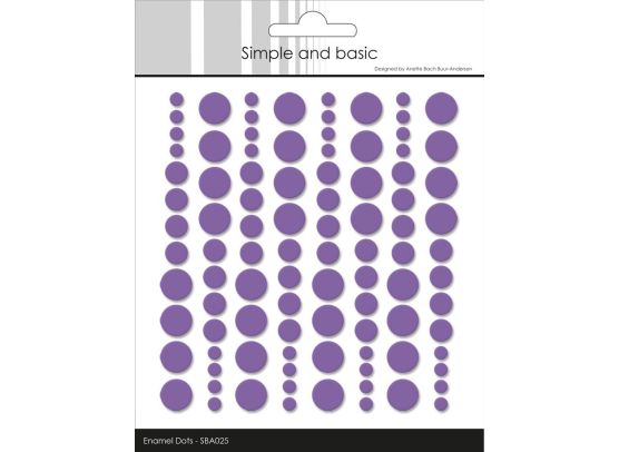 Simple and Basic Enamel Dots - Purple