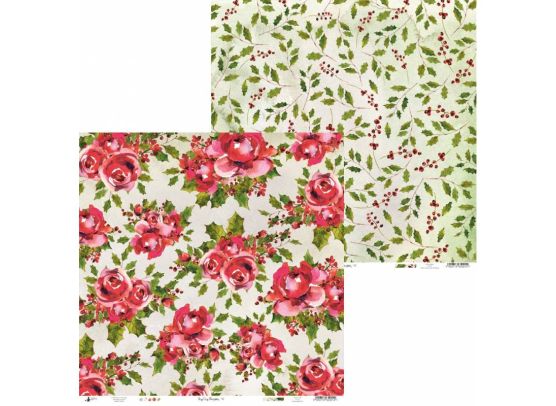 Add on Okotber - EKSTRA Rosy Cosy Christmas - 02 12x12 mønsterpapir by Piatek13