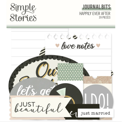 Happily Ever After Journal Bits Ephemera Die-cuts 39 pcs. fra Simple Stories