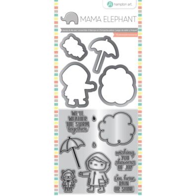 Mama Elephant Clear Stamp & Die sampak - Chance Of Rain