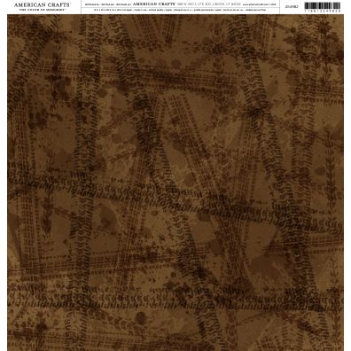 American Crafts - The Color of Memories - Refresh Tire Tracks 12x12 mønsterpapir