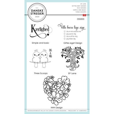 Danske Streger Clear Stamps - Kærlighed
