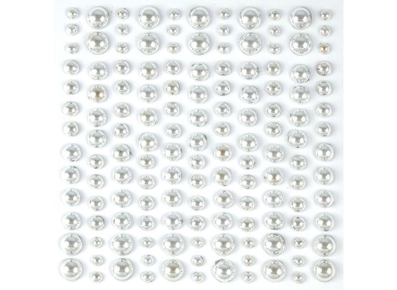 Craft Consortium - The Essential Embellishments - Adhesive Pearls - Silver
