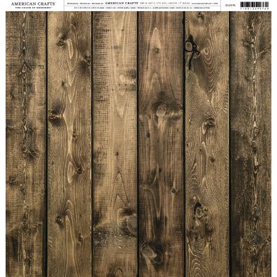 Add on November - EKSTRA American Crafts - The Color of Memories - Dark Wooden Planks 12x12 mønsterpapir