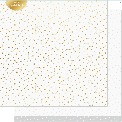 Add on December - Let it Shine - Starry Skies - Twinkling White 12x12 mønsterpapir fra Lawn Fawn