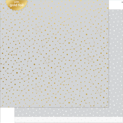 Add on December - Let it Shine - Starry Skies - Twinkling Grey 12x12 mønsterpapir fra Lawn Fawn