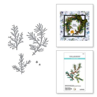 Spellbinders Cutting Dies - Winter Evergreen Foliage and Ladybugs