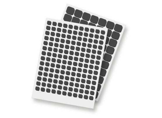 Thin 3D Foam Squares Mix - Black