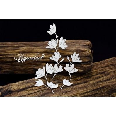 Add on Januar - EKSTRA Snipart Chipboard - Magnolias - Twigs of Flowers