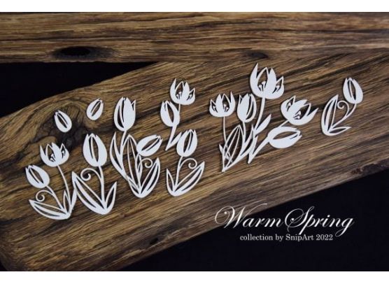 Snipart Chipboard - Warm Spring - Tulips