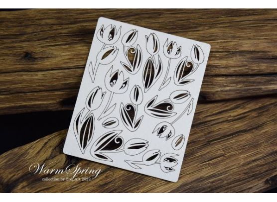 Snipart Chipboard - Warm Spring - Tulips