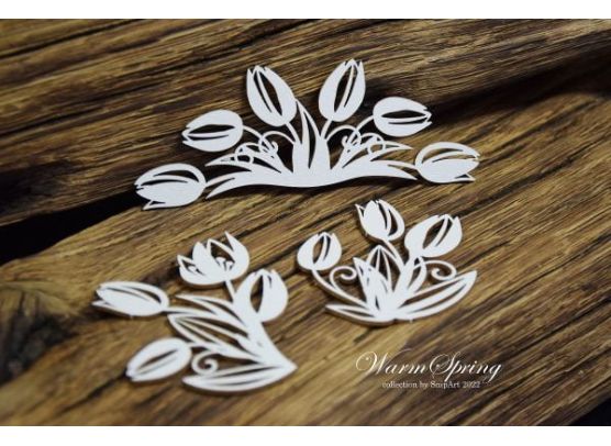 Snipart Chipboard - Warm Spring - Bunch of Tulips