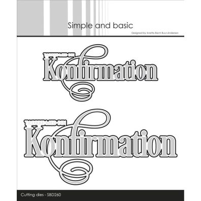 Simple and Basic dies - Tillykke Med Din Konfirmation