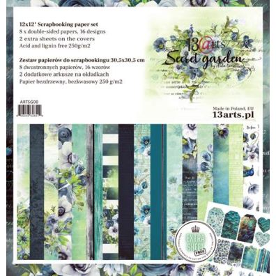 Secret Garden - 12x12 Paper Pad fra 13arts