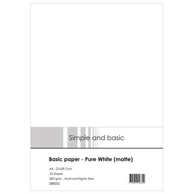 Simple and Basic - Basic Paper - Pure White (matte) A4