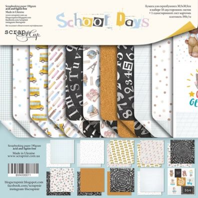 School Day 12x12 Paper Set fra Scrapmir