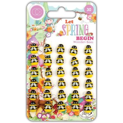 Craft Consortium - Let Spring Begin - Wooden Bees