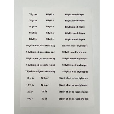 Add on Maj - EKSTRA PTW Design - Brylluptekster