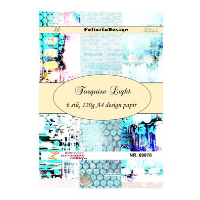 Felicita Design - Turquise Light - A4 120 g. 6 stk.