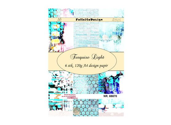 Felicita Design - Turquise Light - A4 120 g. 6 stk.