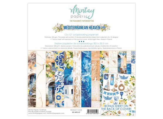 Mintay Papers - Mediterranean Heaven 12x12 Paper Set