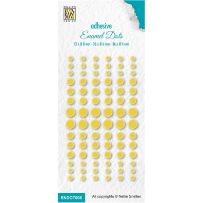 Nellie's Choice - Adhesive Enamel Dots -Yellow