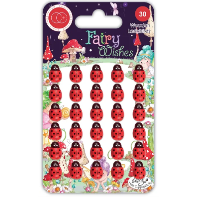 Craft Consortium - Fairy Wishes - Wooden Ladybirds