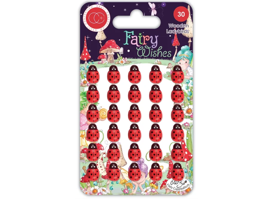 Craft Consortium - Fairy Wishes - Wooden Ladybirds