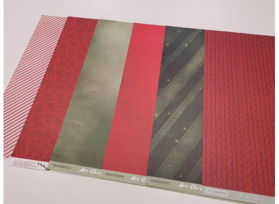 Add on mønsterpapir sampak - Røde og grønne toner
