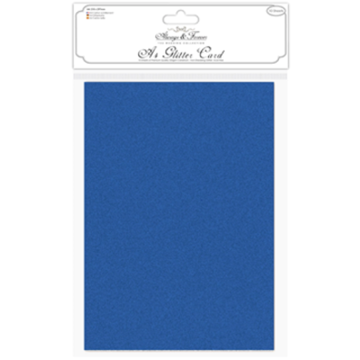 Add on Juli - EKSTRA Craft Consortium - Always & Forever Glitter Card - Colbalt Blue A4 10 stk.