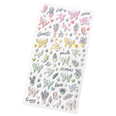 Add on August - EKSTRA Gingham Garden - Puffy Stickers by Crate Paper