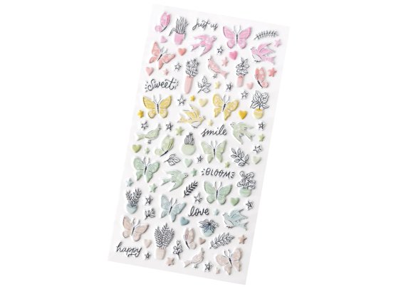 Add on August - EKSTRA Gingham Garden - Puffy Stickers by Crate Paper